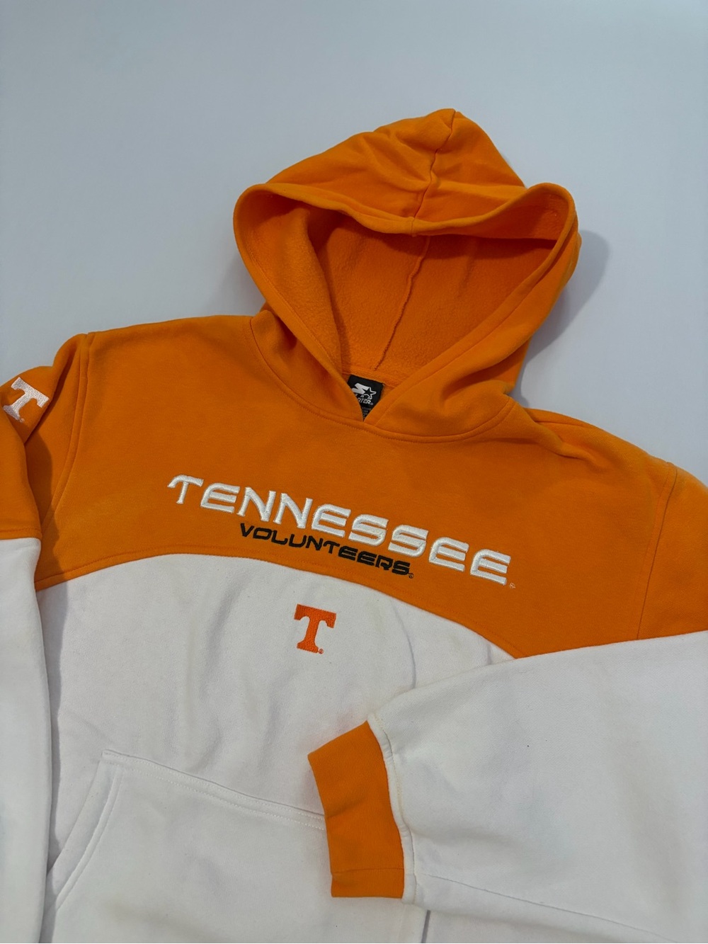 Starter Tennessee Volunteers NCAA Hoodie Sweatshirt Mens Large Orange White
